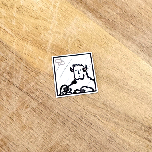 Square Cowman sticker