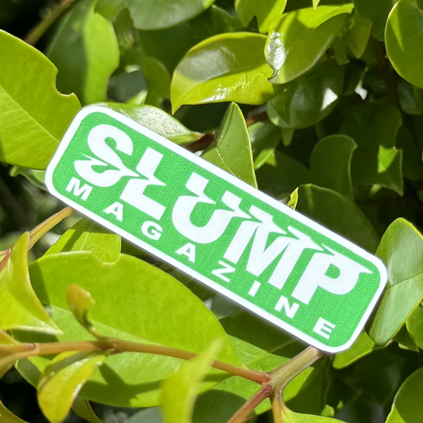 Strike-Through Slump logo sticker