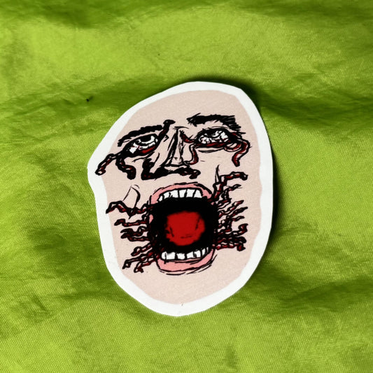 The Apple Worm-Face Sticker